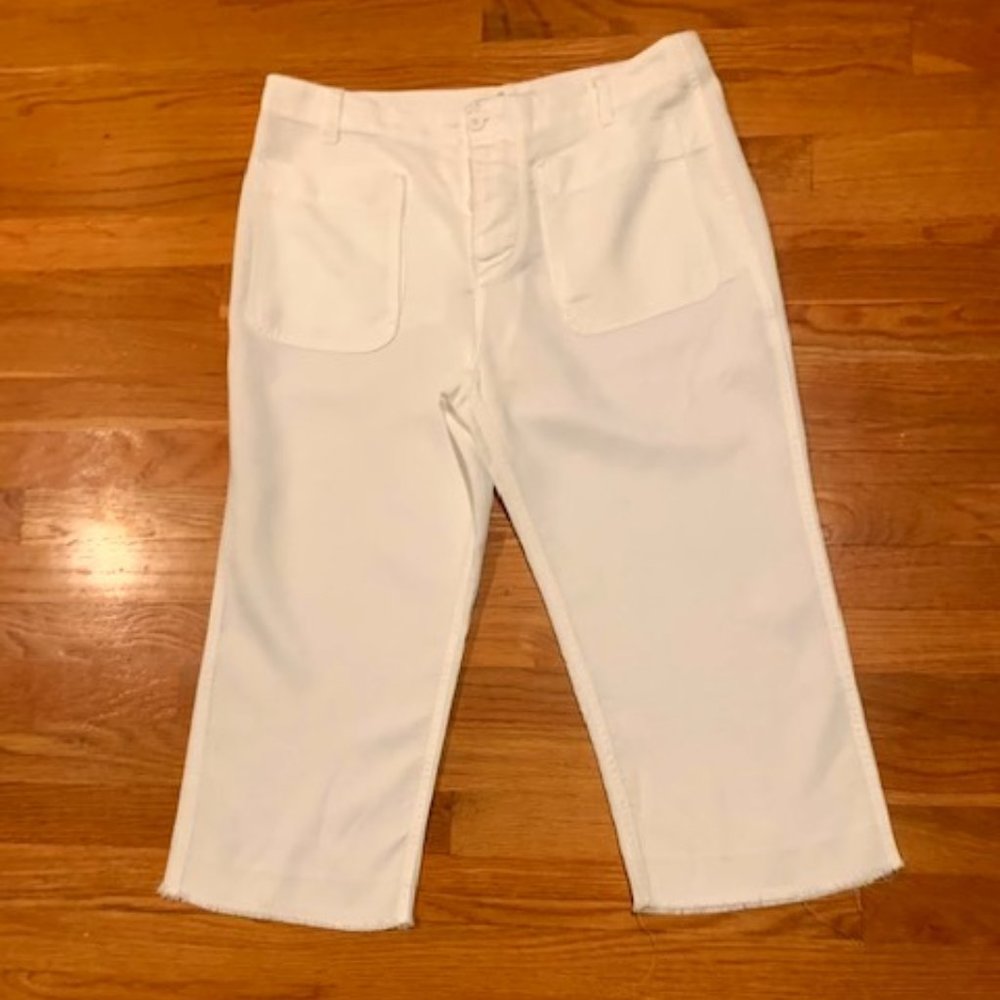 MARRAKECH LINEN BLEND CROPPED PANTS SIZE 29